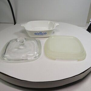 Vintage CorningWare Blue Cornflower Petite Pan Set (3-Piece) Single or Elderly